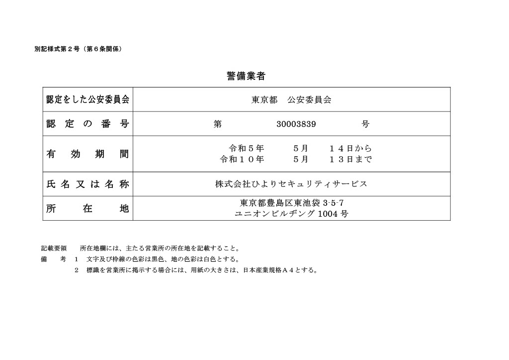 認定証